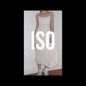 ISO Brandy Melville Colleen Midi Dresses in Pink Floral and Cream Floral Prints